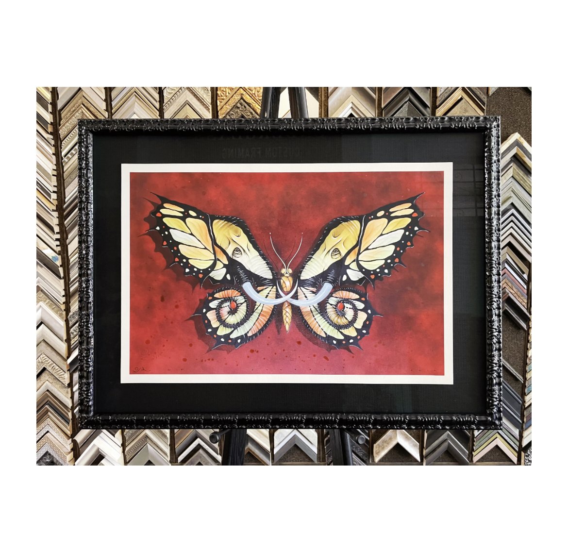 custom frame for graphic design print by underglass framing in San Francisco