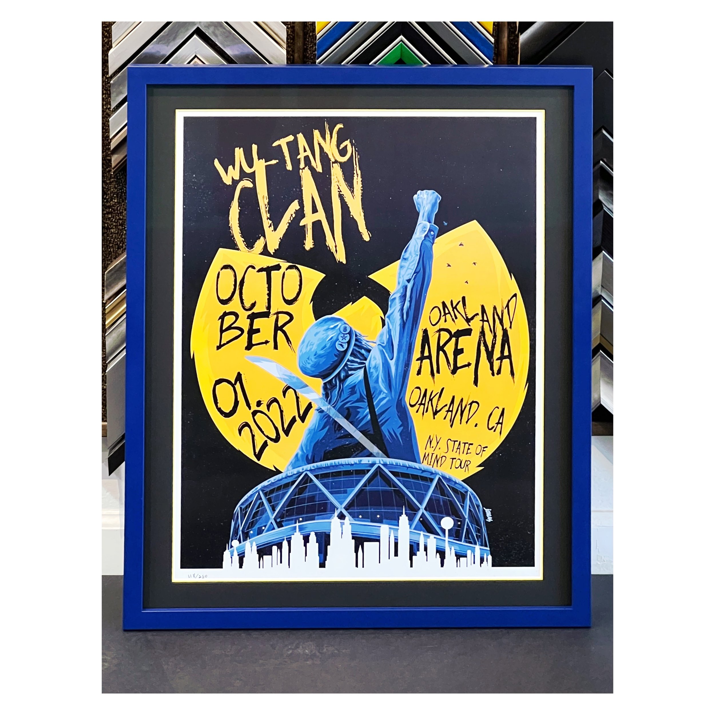 Concert poster framed at Underglass custom picture framing in san francisco