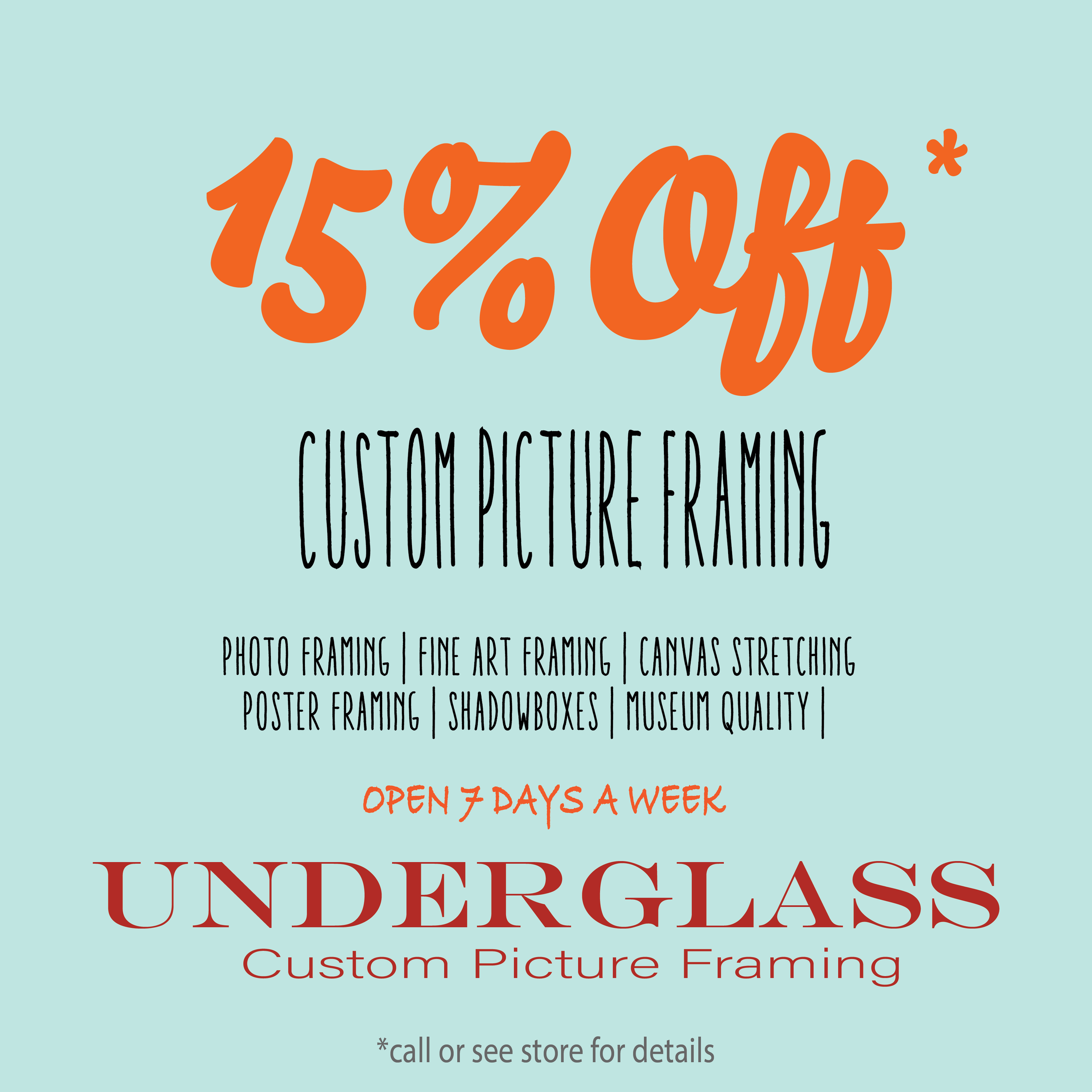 Underglass Custom Picture Framing in San Francisco