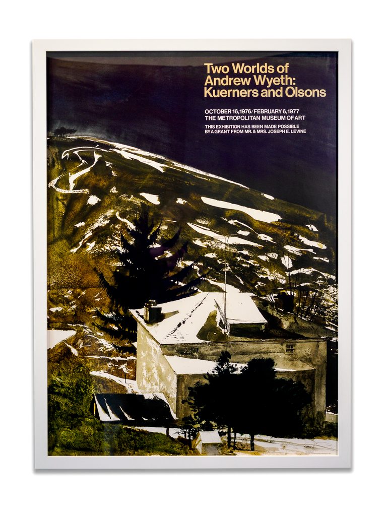 1977 Metropolitan Museum poster in white cap frame with spacers, poster framing Castro San Francisco