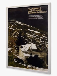 1977 Metropolitan Museum poster in white cap frame with spacers, poster framing Castro San Francisco