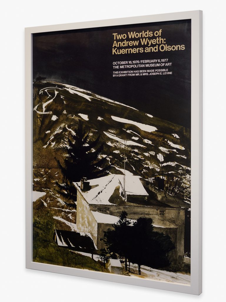 1977 Metropolitan Museum poster in white cap frame with spacers, poster framing at Underglass in San Francisco